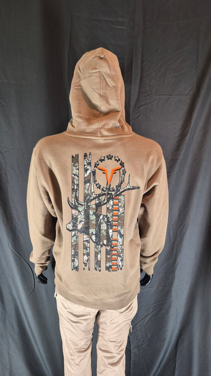(PRE-ORDER) Camo Bull Elk Hoodie