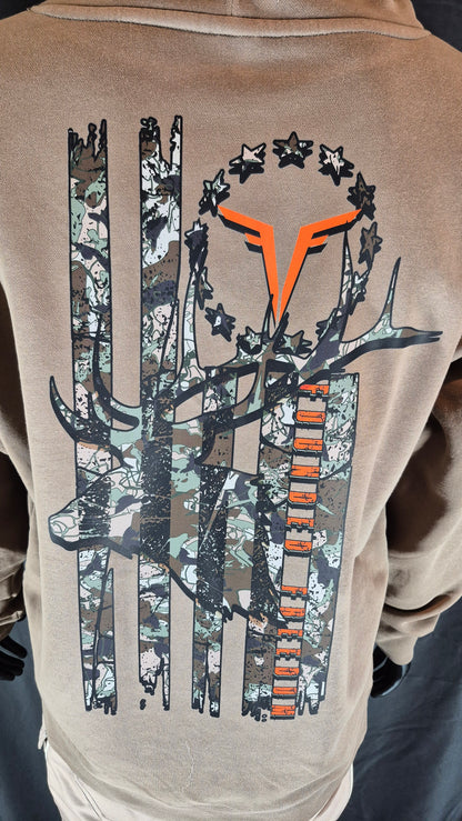 (PRE-ORDER) Camo Bull Elk Hoodie