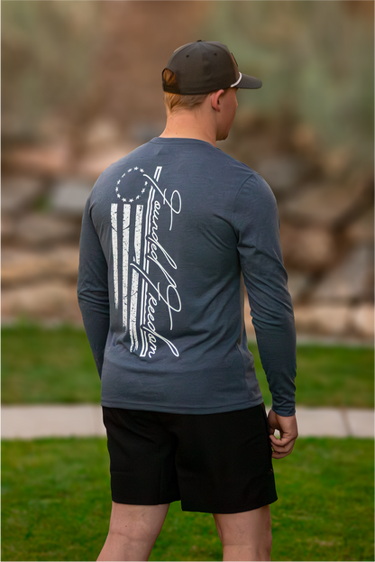 13 Stars American Flag Patriotic long sleeve / Founded Freedom