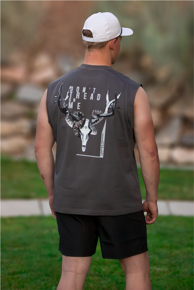 Don't Tread on Me Dead Head / Patriotic Tank Top / Founded Freedom