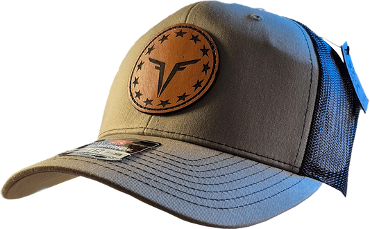 Circle Leather Patch 6 Panel Hat