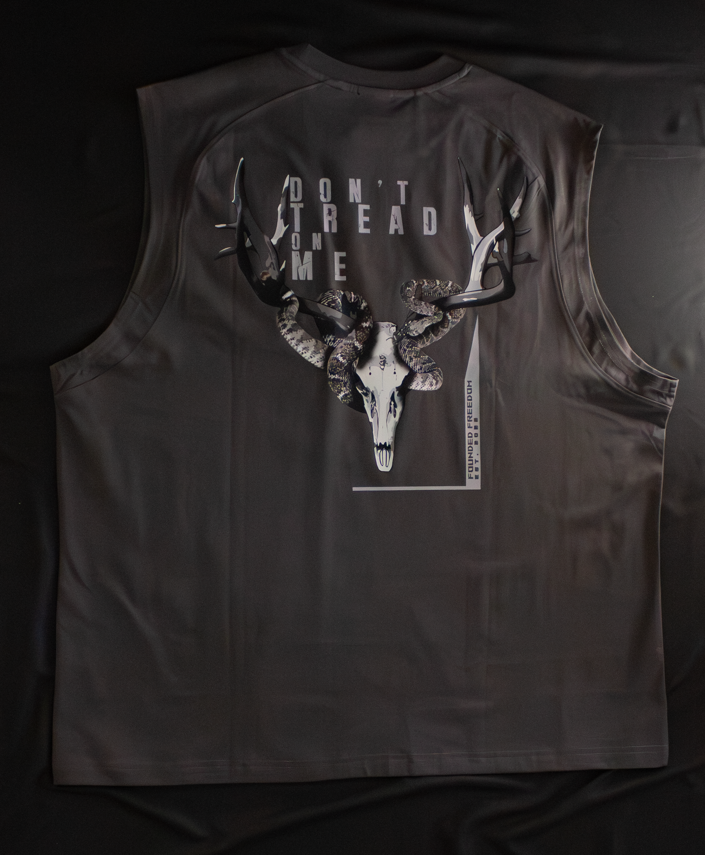 Don't Tread on Me Dead Head / Patriotic Tank Top / Founded Freedom