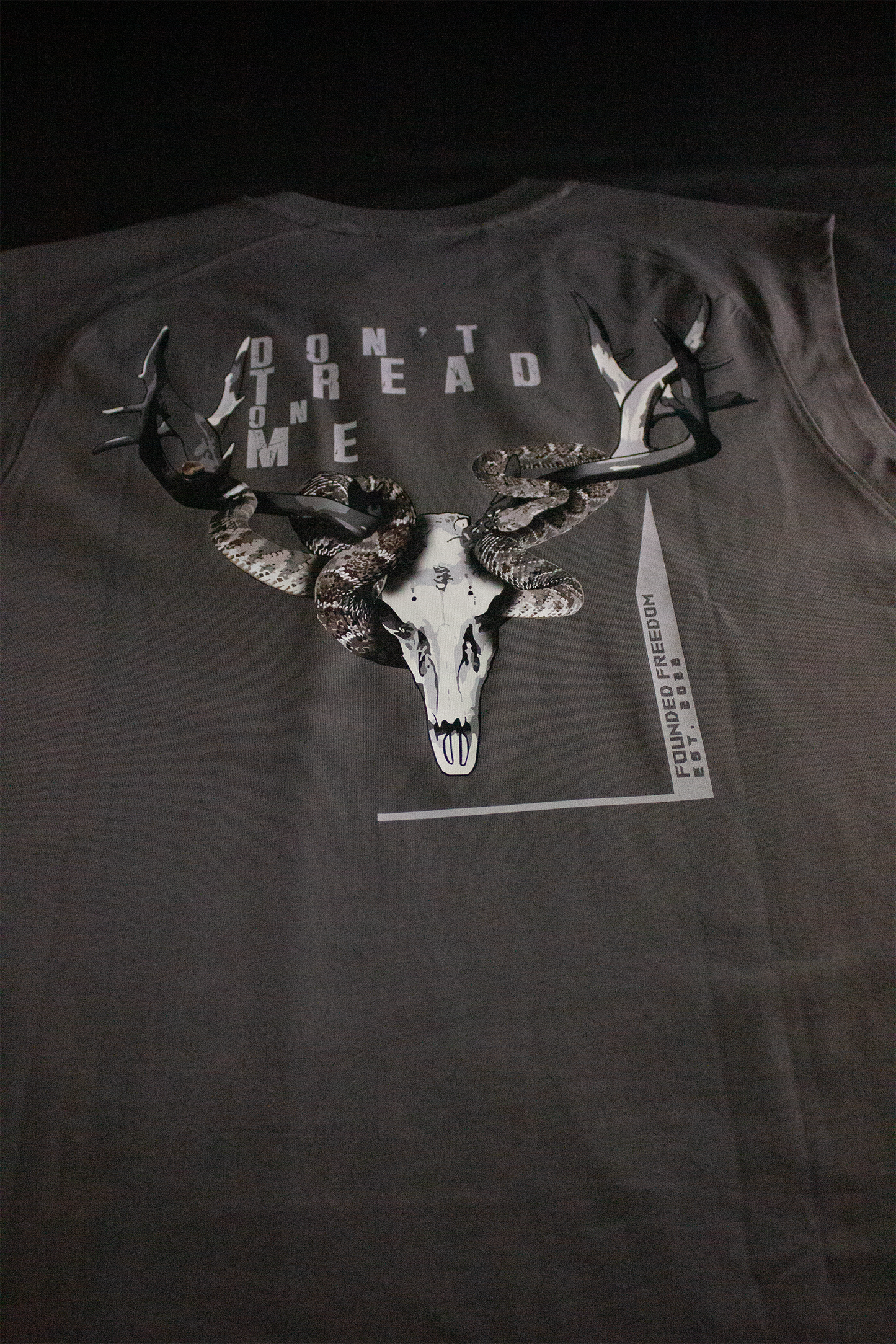 Don't Tread on Me Dead Head / Patriotic Tank Top / Founded Freedom