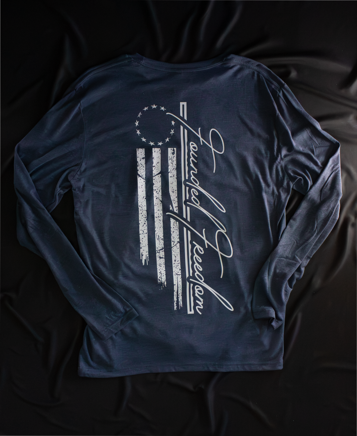 13 Stars American Flag Patriotic long sleeve / Founded Freedom