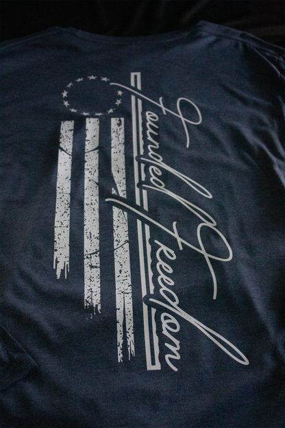 13 Stars American Flag Patriotic long sleeve / Founded Freedom