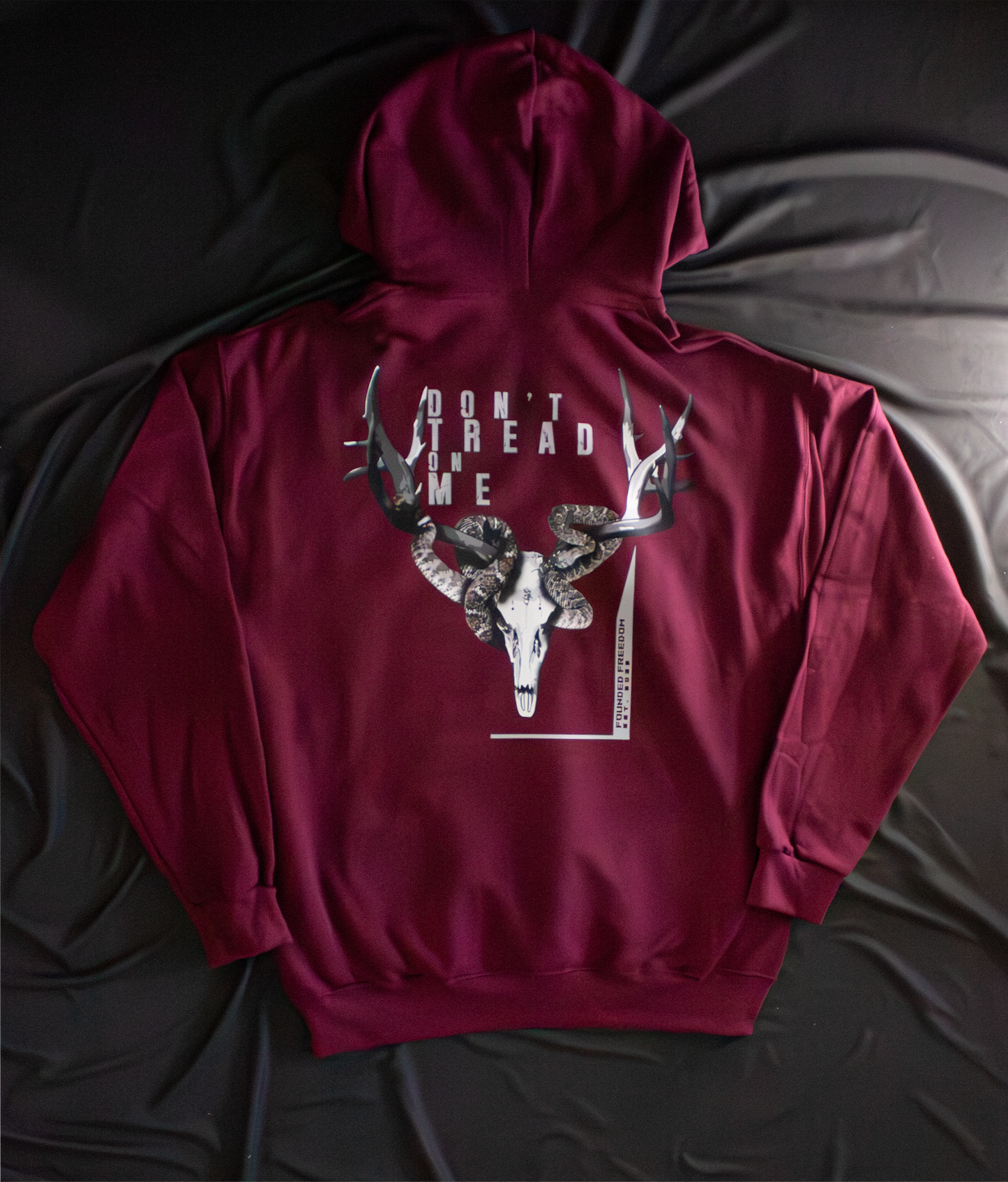 Don't Tread on Me Dead Head / Patriotic Hoodie / Founded Freedom