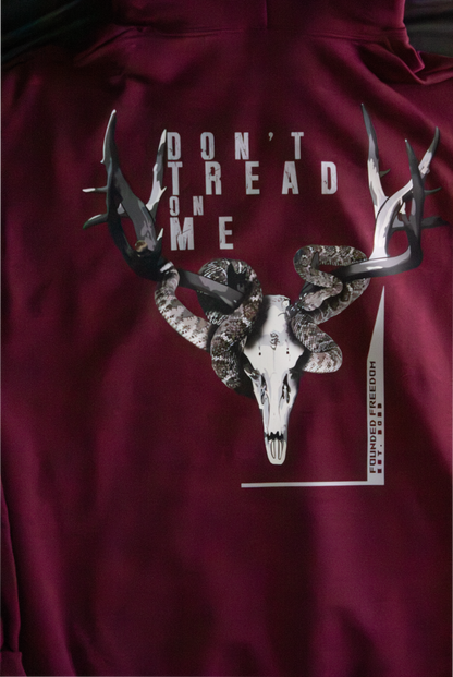 Don't Tread on Me Dead Head / Patriotic Hoodie / Founded Freedom